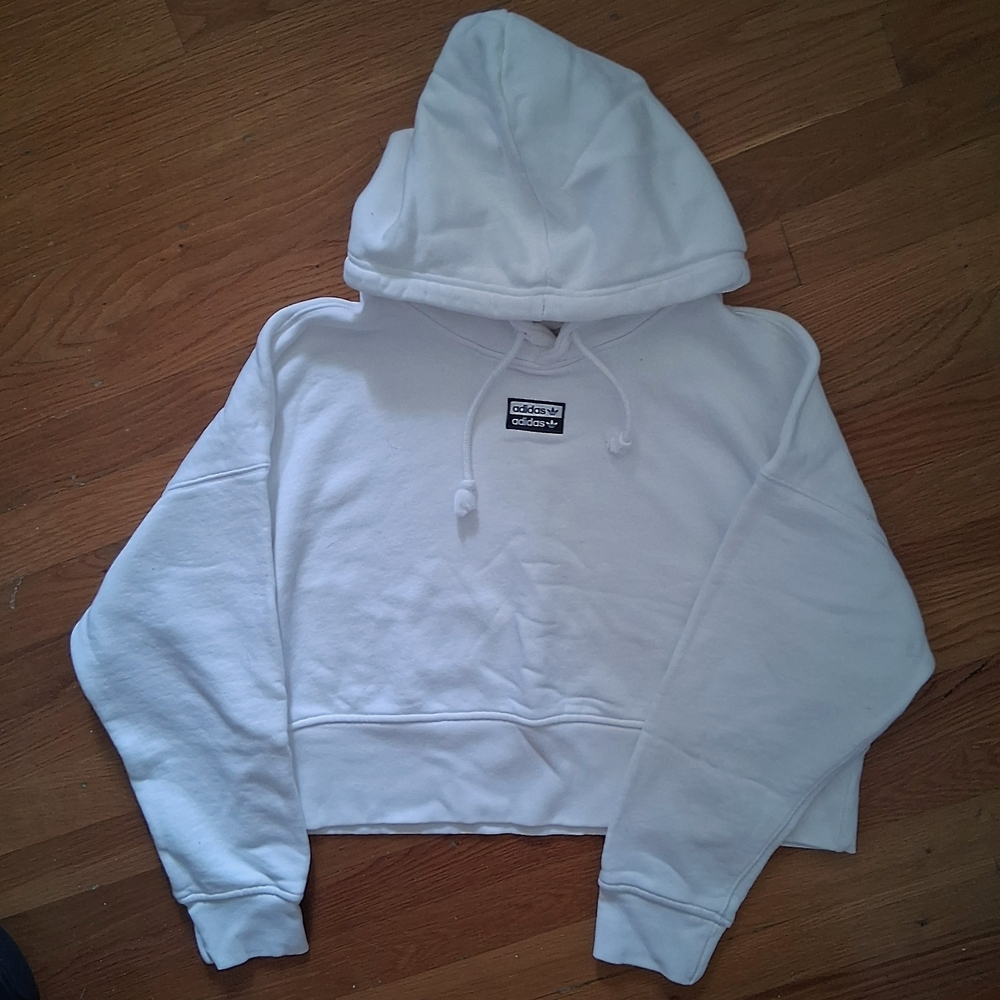 adidas Women's White Cowl Neck Sweater